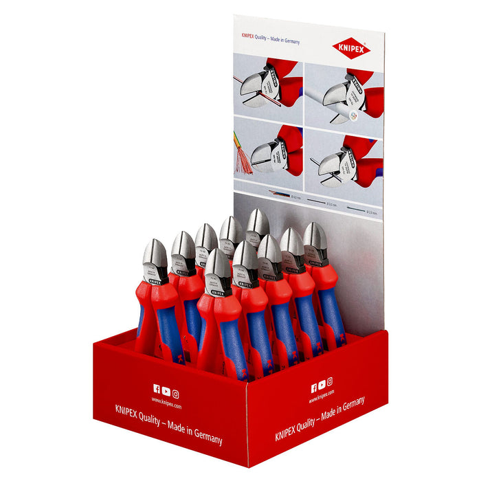 Bộ 10 kìm cắt 70 02 160, kèm giá trưng bày bằng bìa cứng KNIPEX 00 18 01 V06