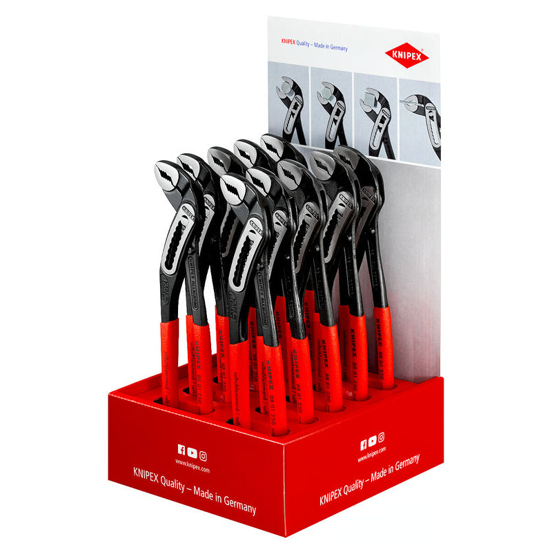 Bộ 10 kìm mỏ quạ dòng Alligator 88 01 250, kèm giá trưng bày bằng bìa cứng KNIPEX 00 18 01 V12