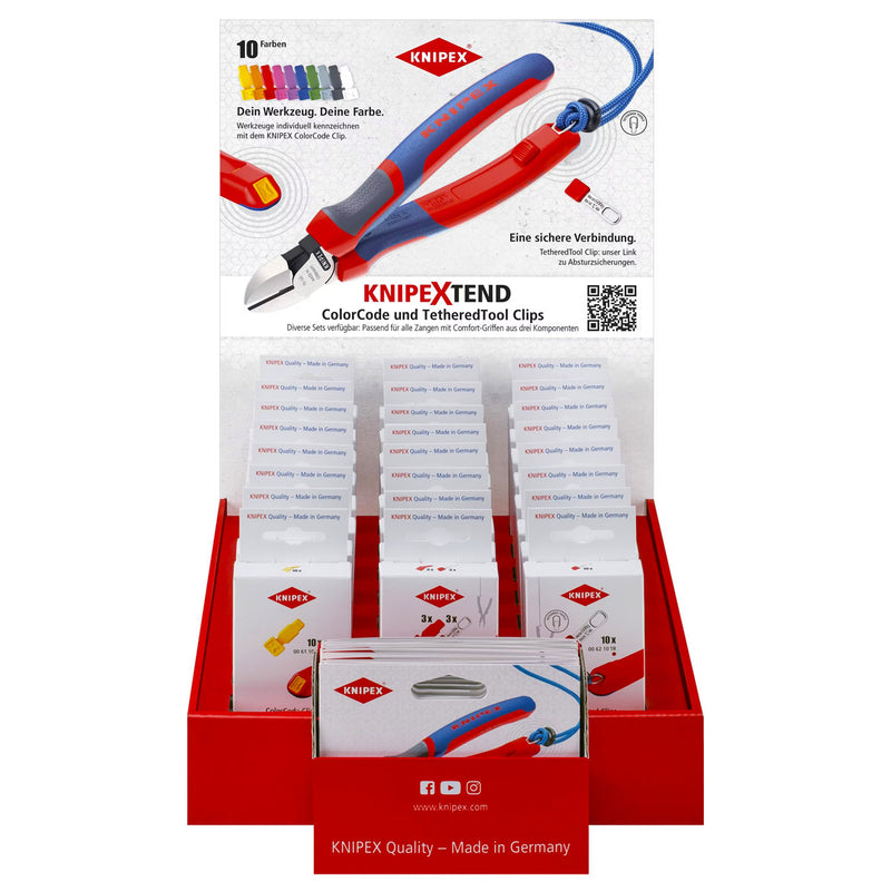 Bộ TetheredTool Clips và ColorCode Clips kết hợp, 24 gói đủ loại KNIPEX