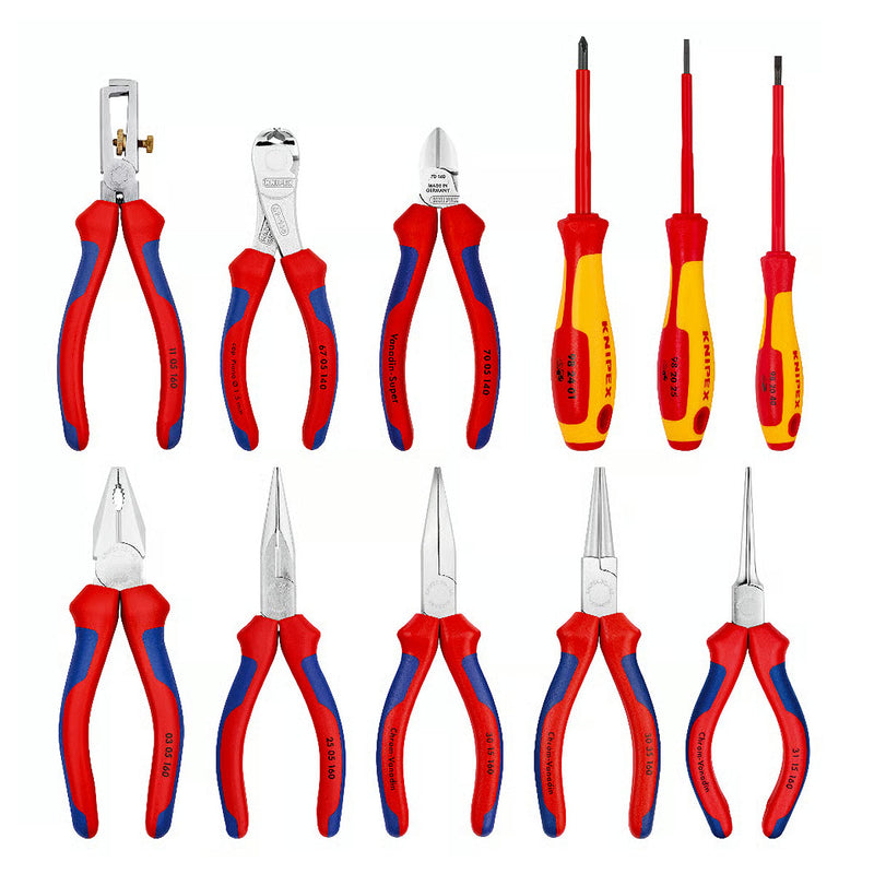 Bộ dụng cụ chuyên dùng cho kỹ thuật viện điện tuyến viễn thông 11 chi tiết KNIPEX 00 19 41