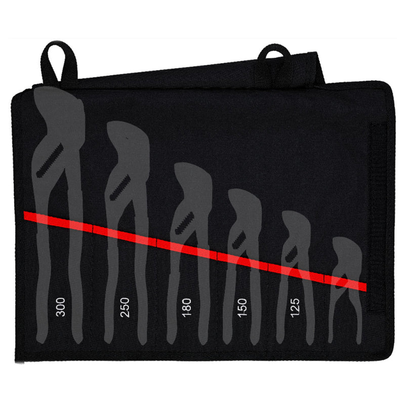 Túi vải dạng cuộn Polyester 6 ngăn dùng chứa kìm mỏ quạ KNIPEX 00 19 55 S4 LE
