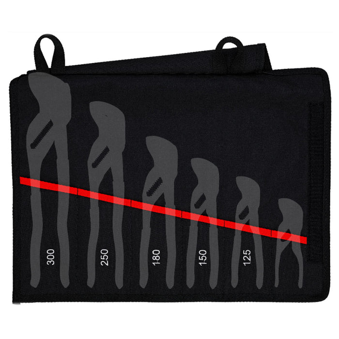 Túi vải dạng cuộn Polyester 6 ngăn dùng chứa kìm mỏ quạ KNIPEX 00 19 55 S4 LE