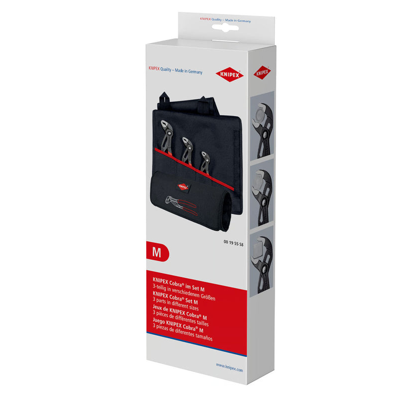 Bộ kìm mỏ quạ dòng Cobra High-Tech 3 chi tiết KNIPEX 00 19 55 S8