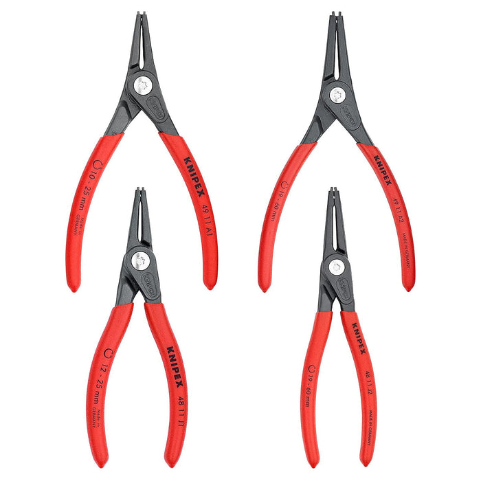 Bộ kìm mở phe, đầu mũi siêu mảnh 4 chi tiết KNIPEX 00 19 57 khả năng mở phe từ Ø12mm - Ø60mm