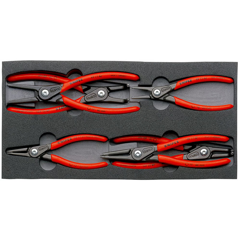 Bộ kìm mở phe, đầu mũi siêu mảnh 6 chi tiết KNIPEX 00 20 01 V02 khả năng mở phe từ Ø12mm - Ø60mm