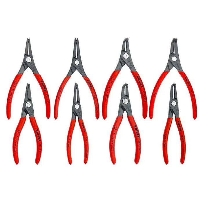 Bộ kìm mở phe, đầu mũi siêu mảnh 8 chi tiết KNIPEX 00 20 04 SB khả năng mở phe từ Ø12mm - Ø60mm