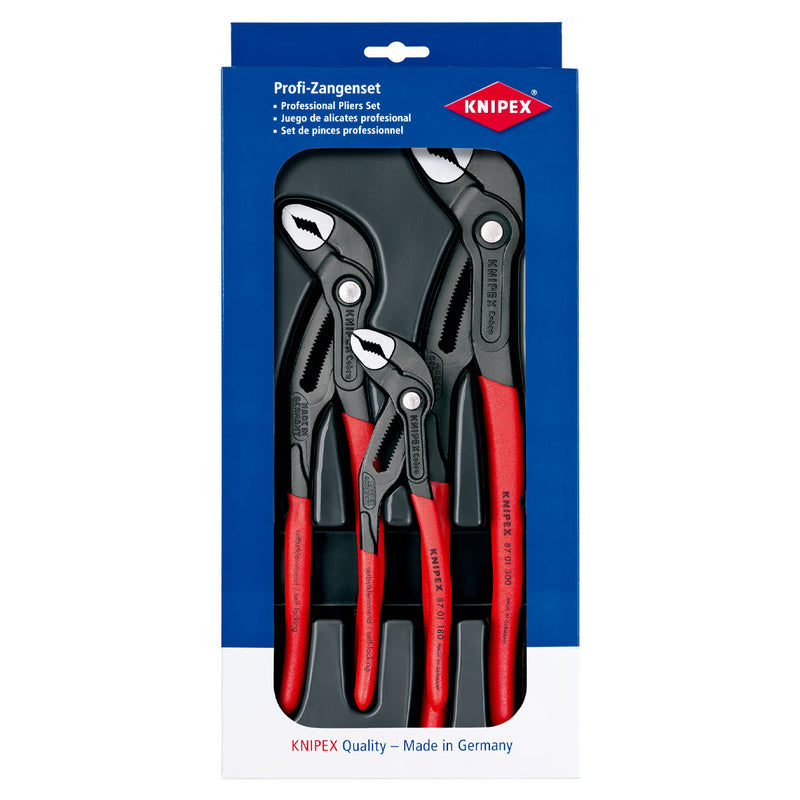Bộ kìm mỏ quạ dòng Cobra High-Tech 3 chi tiết KNIPEX 00 20 09 V02