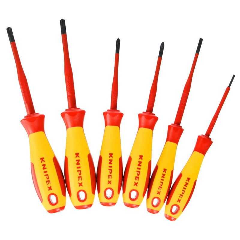Bộ tua vít kết hợp Plus/Minus Phillips, Pozidriv 6 chi tiết KNIPEX 00 20 12 V05 cách điện 1000V