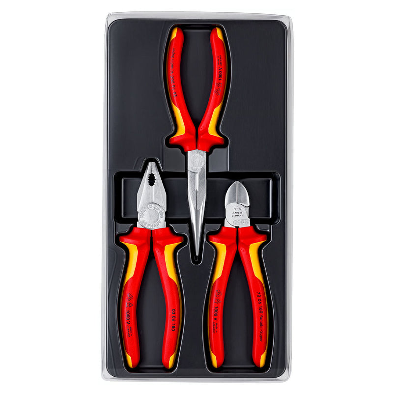 Bộ kìm cách điện 1000V 3 chi tiết KNIPEX 00 20 12