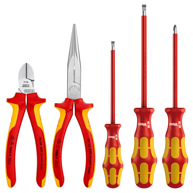 Bộ kìm và tua vít cách điện 1000V 5 chi tiết KNIPEX 00 20 13