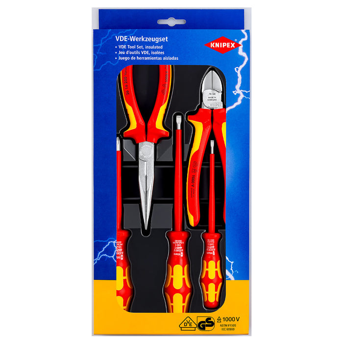 Bộ kìm và tua vít cách điện 1000V 5 chi tiết KNIPEX 00 20 13