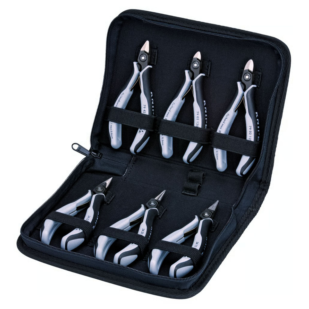 Bộ kìm chống tĩnh điện chuyên dùng cho linh kiện điện tử 6 chi tiết KNIPEX 00 20 16 P ESD