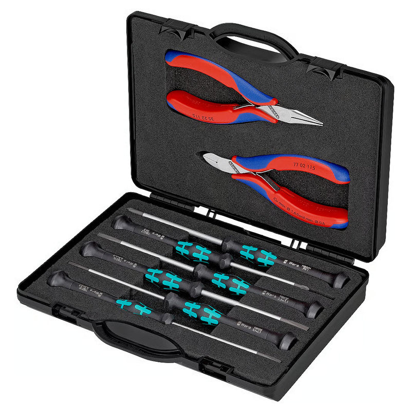 Bộ kìm và tua vít chuyên dùng cho linh kiện điện tử 8 chi tiết KNIPEX 00 20 18