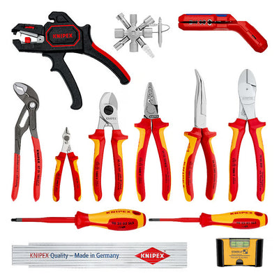 Bộ dụng cụ chuyên dùng cho thi công, bảo trì thiết bị điện 13 chi tiết KNIPEX 00 20 90 V02 cách điện 1000V