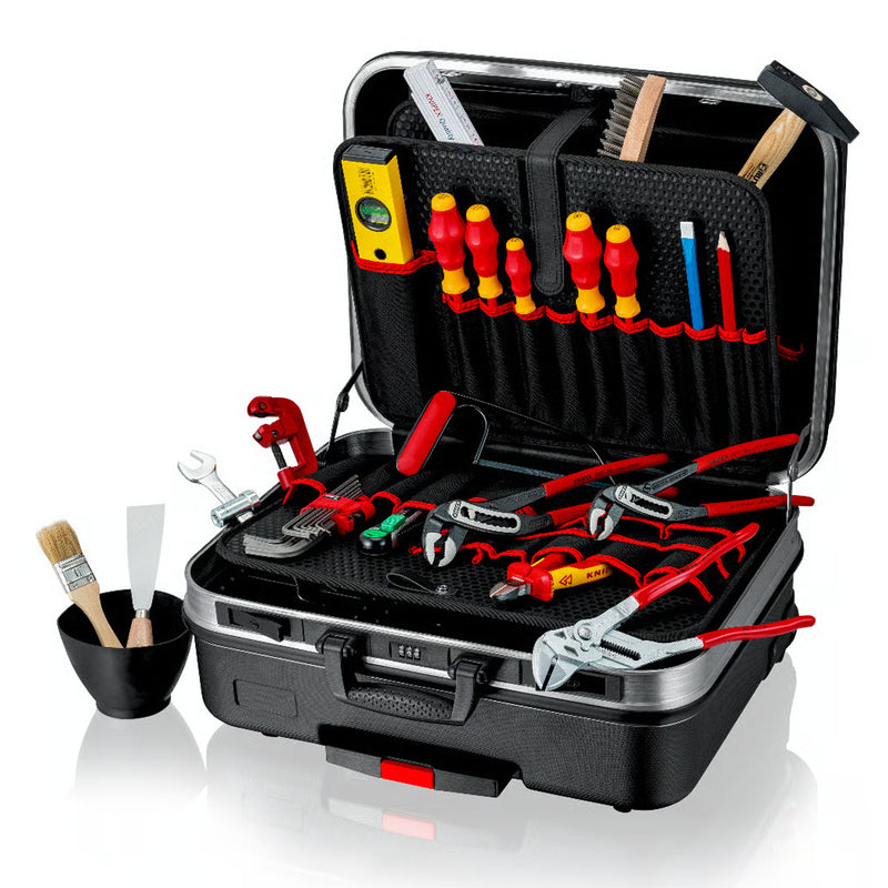 Bộ dụng cụ chuyên dùng cho thợ thi công đường ống nước 31 chi tiết KNIPEX 00 21 06 HK S
