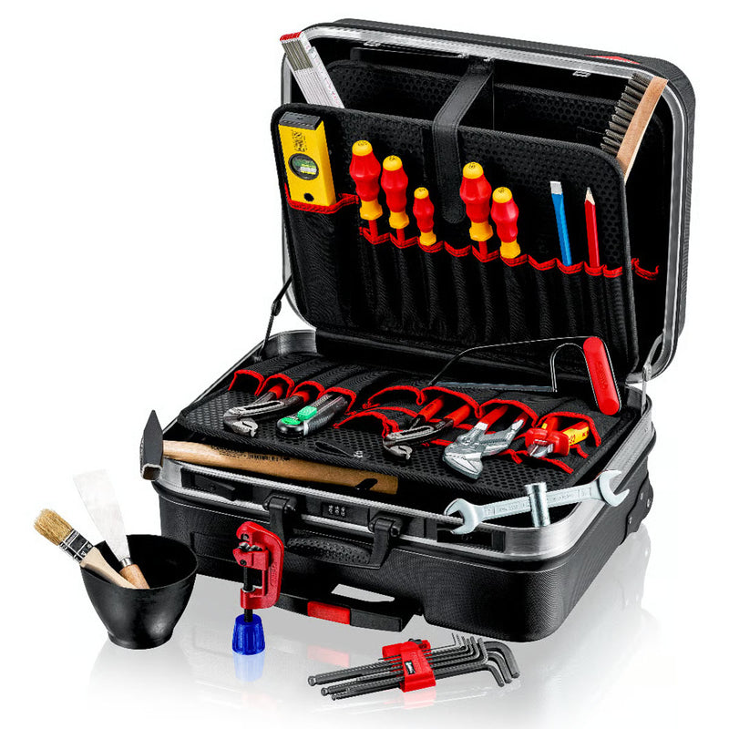 Bộ dụng cụ chuyên dùng cho thợ thi công đường ống nước 31 chi tiết KNIPEX 00 21 06 HK S