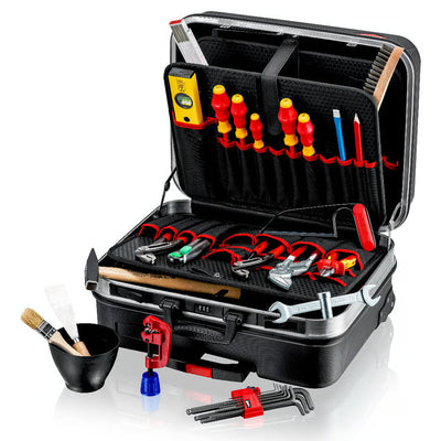 Bộ dụng cụ chuyên dùng cho thợ thi công đường ống nước 31 chi tiết KNIPEX 00 21 06 HK S