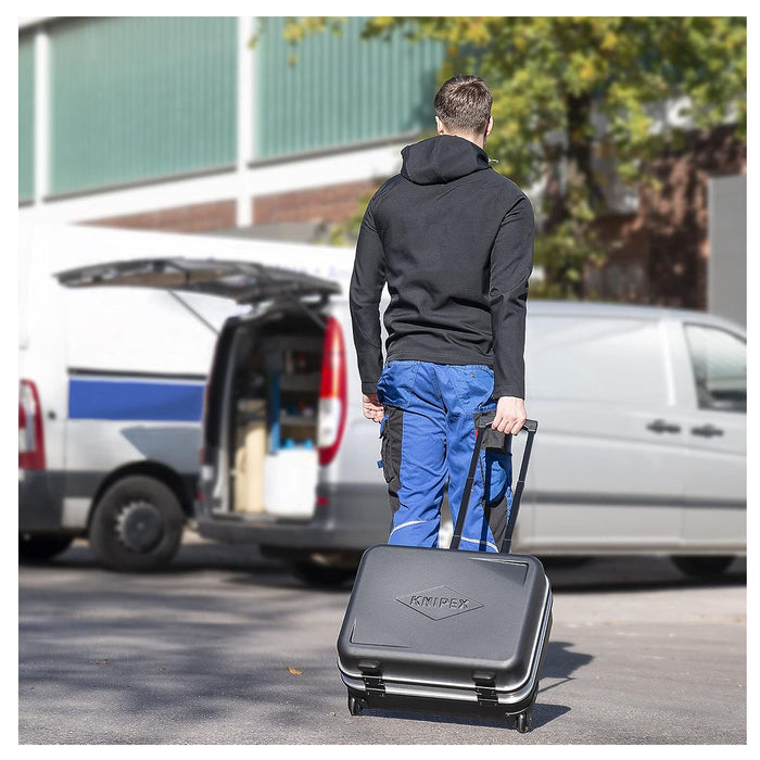 Vali chứa dụng cụ có tay nắm kéo BIG Basic Move KNIPEX 00 21 06 LE chất liệu nhựa ABS, khung viền nhôm