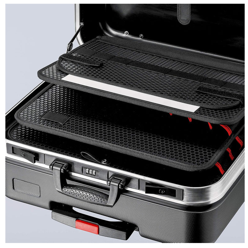 Vali chứa dụng cụ có tay nắm kéo BIG Basic Move KNIPEX 00 21 06 LE chất liệu nhựa ABS, khung viền nhôm