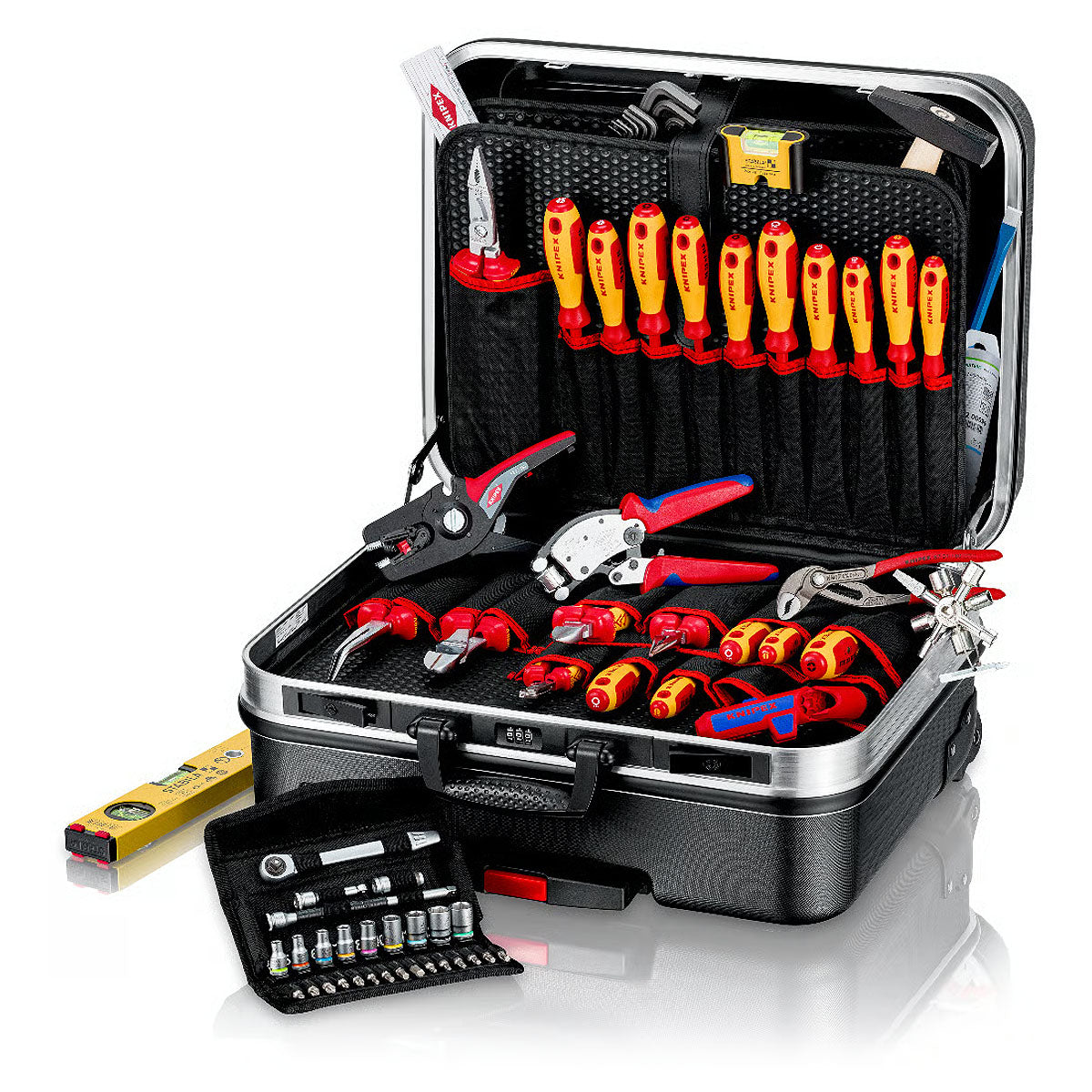 Bộ dụng cụ chuyên dùng cho thi công, bảo trì thiết bị điện 68 chi tiết KNIPEX 00 21 06 cách điện 1000V