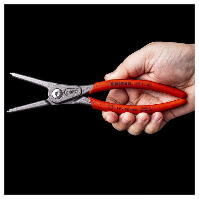 Bộ kìm mở phe, đầu mũi siêu mảnh 8 chi tiết KNIPEX 00 21 25 khả năng mở phe từ Ø12mm - Ø25mm