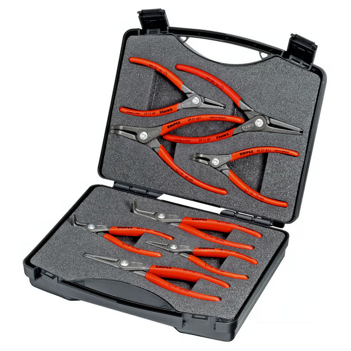 Bộ kìm mở phe, đầu mũi siêu mảnh 8 chi tiết KNIPEX 00 21 25 khả năng mở phe từ Ø12mm - Ø25mm