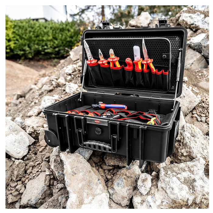 Thùng đựng dụng cụ, có tay nắm kéo Robust26 Move KNIPEX 00 21 33 LE dung tích 26.4 Lít, 80 ngăn