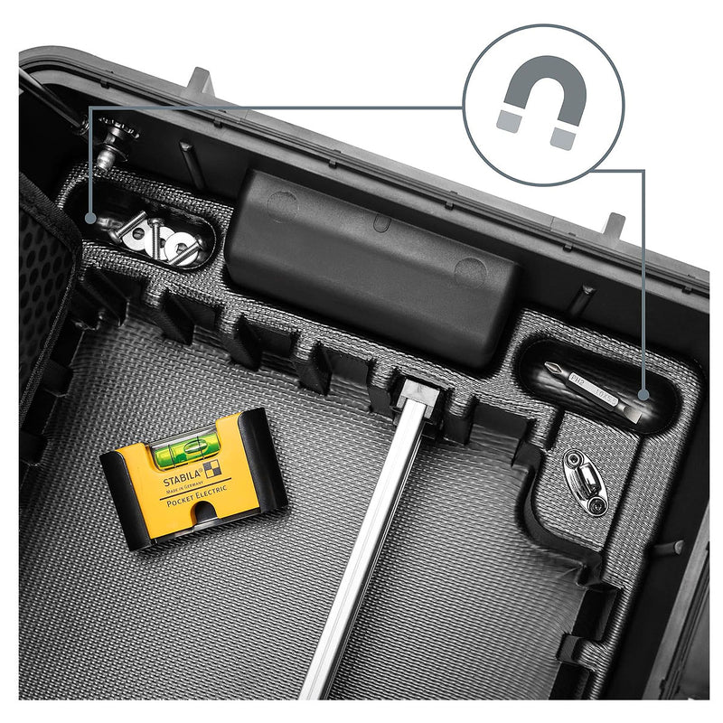 Thùng đựng dụng cụ, có tay nắm kéo Robust26 Move KNIPEX 00 21 33 LE dung tích 26.4 Lít, 80 ngăn