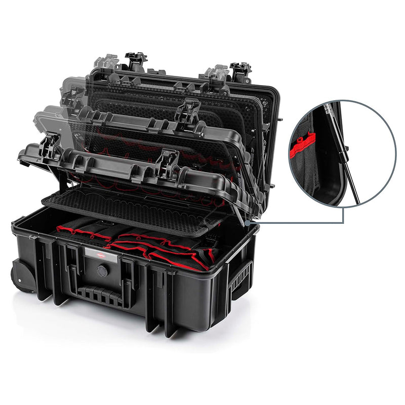 Thùng đựng dụng cụ, có tay nắm kéo Robust26 Move KNIPEX 00 21 33 LE dung tích 26.4 Lít, 80 ngăn