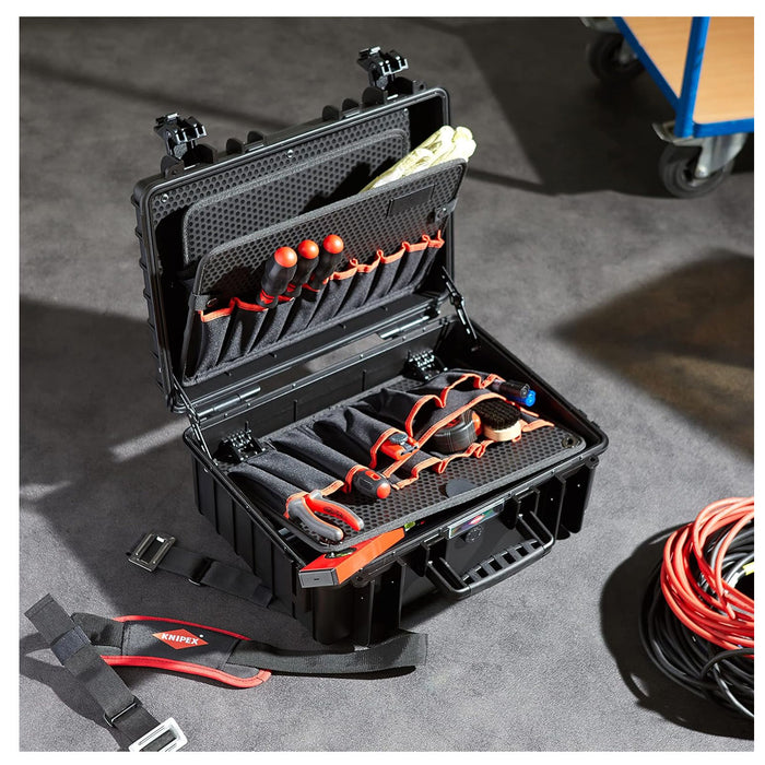 Thùng đựng dụng cụ Robust23 KNIPEX 00 21 35 LE dung tích 23 Lít, 49 ngăn