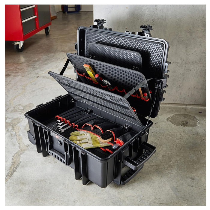 Thùng đựng dụng cụ, có tay nắm kéo Robust45 Move KNIPEX 00 21 37 LE dung tích 45 Lít, 147 ngăn