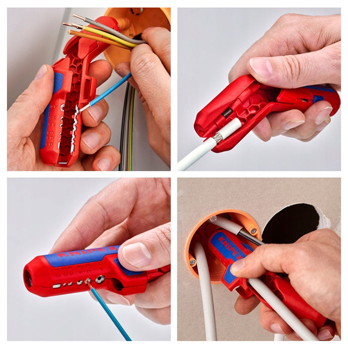 Bộ kìm cắt đa năng và dụng cụ tuốt dây điện 3 chi tiết KNIPEX 00 31 30 BK V01 cách điện 1000V