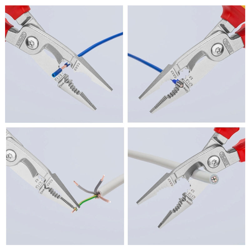 Bộ kìm cắt đa năng và dụng cụ tuốt dây điện 3 chi tiết KNIPEX 00 31 30 BK V01 cách điện 1000V
