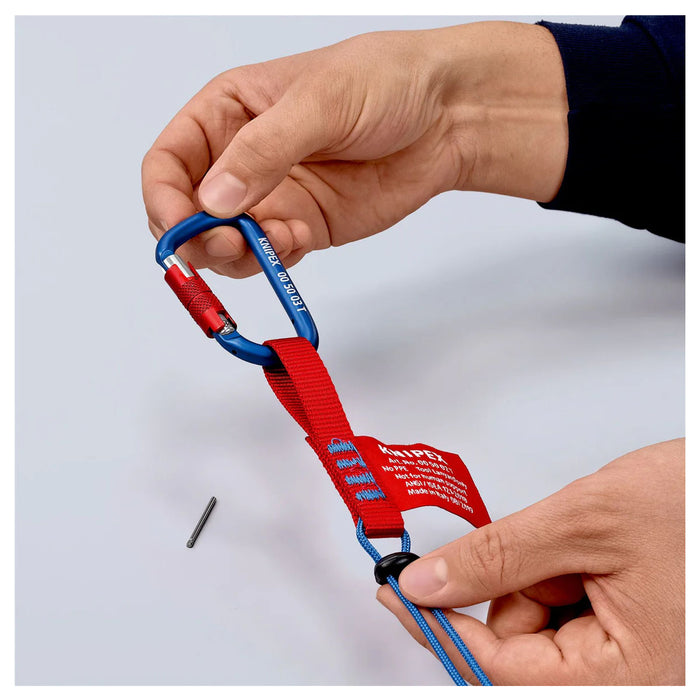 Vĩ 2 móc treo dây KNIPEX 00 50 03 T BK chất liệu nhôm chịu lực, chiều dài 82mm