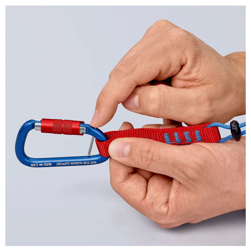 Vĩ 2 móc treo dây KNIPEX 00 50 03 T BK chất liệu nhôm chịu lực, chiều dài 82mm