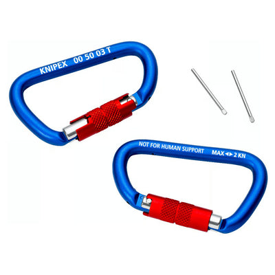 Vĩ 2 móc treo dây KNIPEX 00 50 03 T BK chất liệu nhôm chịu lực, chiều dài 82mm