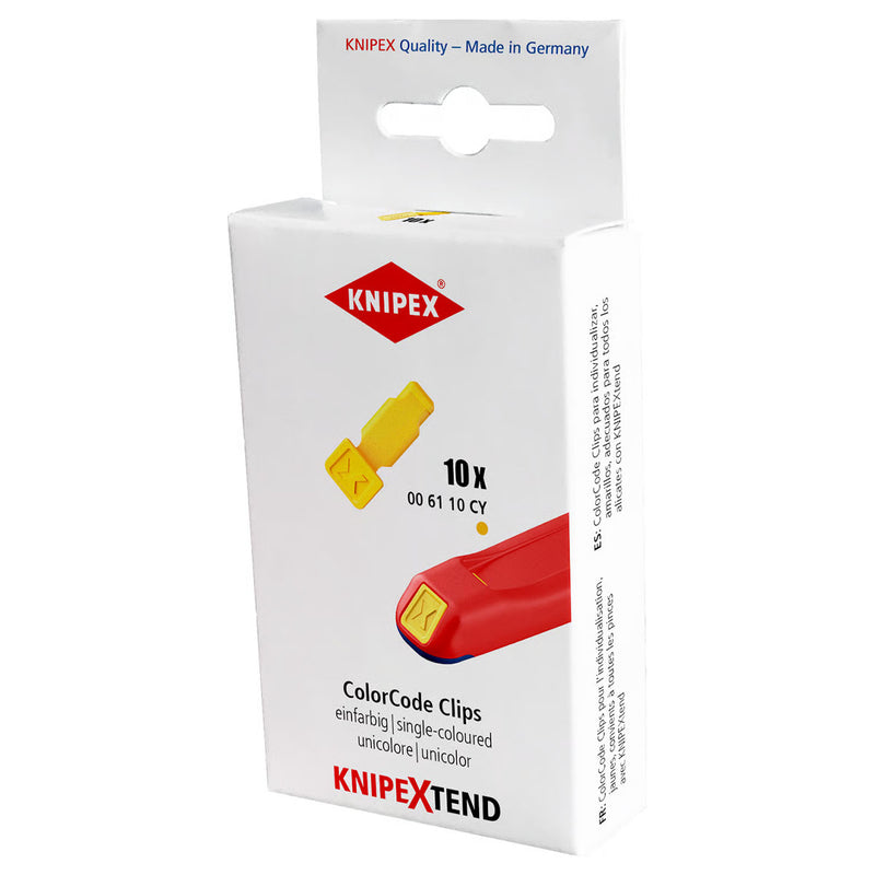 Hộp 10 miếng ColorCode Clips ( màu đơn ) KNIPEX dùng cho dụng cụ có KNIPEXtend