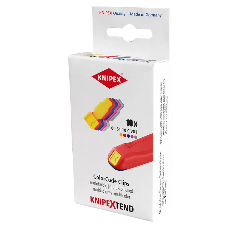 Hộp 10 miếng ColorCode Clips ( nhiều màu ) KNIPEX dùng cho dụng cụ có KNIPEXtend
