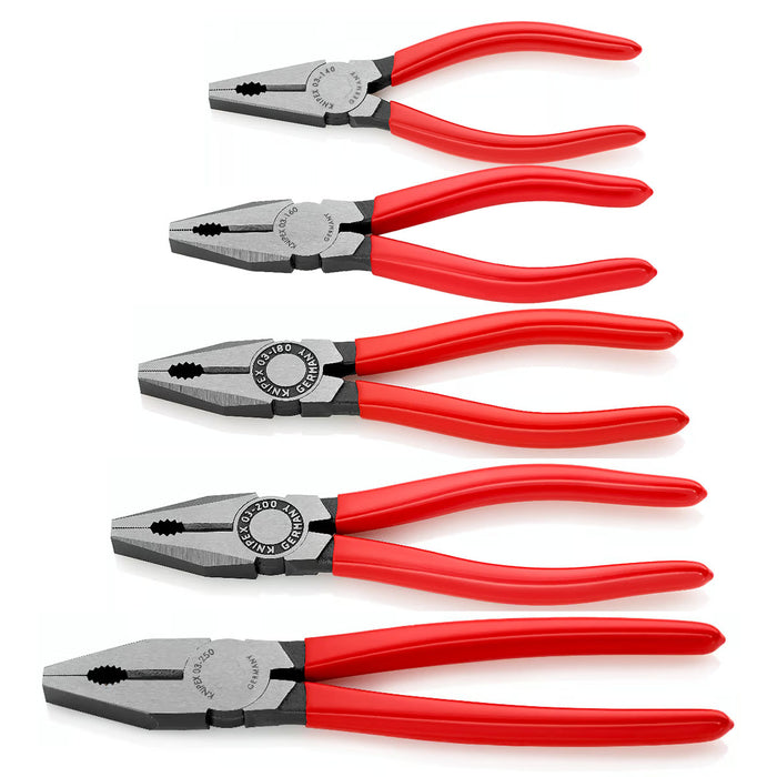 Kìm bằng KNIPEX chiều dài từ 140mm - 250mm, mạ đen nhám tay cầm bọc nhựa bóng kháng dầu mở