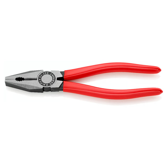 Kìm bằng KNIPEX chiều dài từ 140mm - 250mm, mạ đen nhám tay cầm bọc nhựa bóng kháng dầu mở