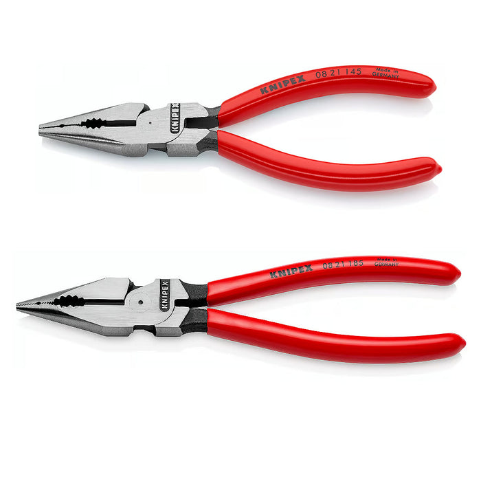 Kìm mũi nhọn đa năng KNIPEX chiều dài từ 145mm - 185mm, mạ nhám đen tay cầm bọc nhựa bóng kháng dầu mỡ