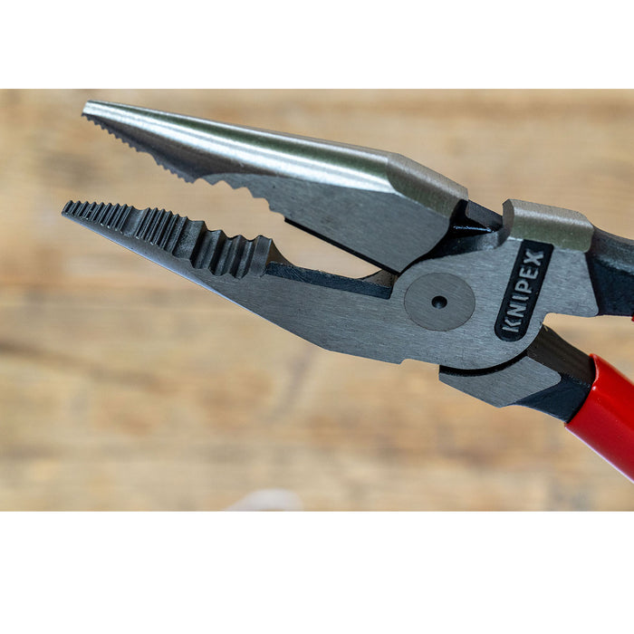 Kìm mũi nhọn đa năng KNIPEX chiều dài từ 145mm - 185mm, mạ nhám đen tay cầm bọc nhựa bóng kháng dầu mỡ