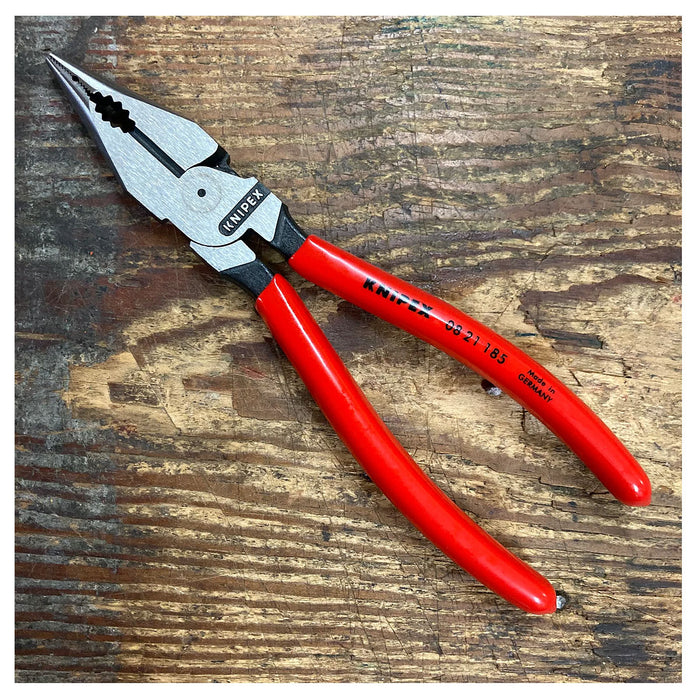 Kìm mũi nhọn đa năng KNIPEX chiều dài từ 145mm - 185mm, mạ nhám đen tay cầm bọc nhựa bóng kháng dầu mỡ