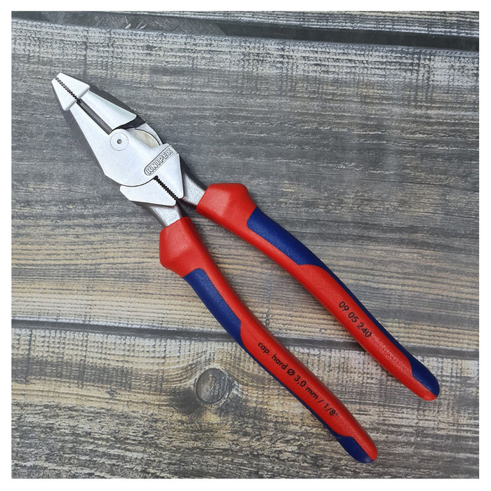 Kìm bằng trợ lực KNIPEX 09 05 240 chuyên dùng cho thợ điện, chiều dài 240mm, mạ chrome