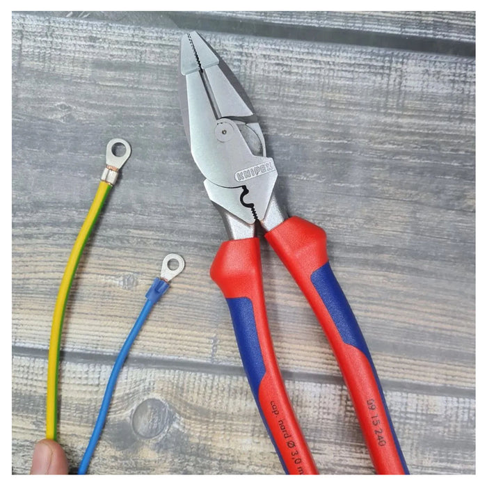 Kìm trợ lực, có ngàm bấm cose phổ thông KNIPEX 09 15 240 chuyên dùng cho thợ điện, chiều dài 240mm, mạ chrome