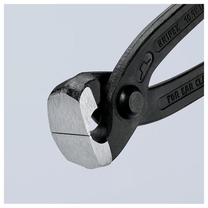 Kìm càng cua, chuyên dùng siết cổ dê KNIPEX 10 98 I220 chiều dài 220mm, mạ đen nhám, tay cầm bọc nhựa kháng dầu mở