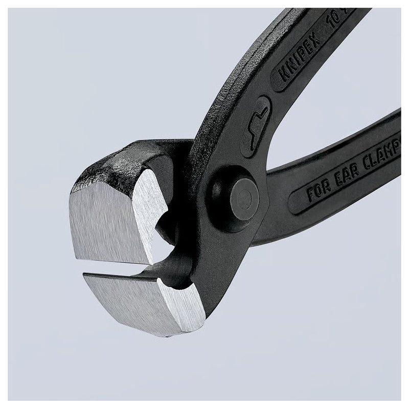 Kìm càng cua, chuyên dùng siết cổ dê KNIPEX 10 98 I220 chiều dài 220mm, mạ đen nhám, tay cầm bọc nhựa kháng dầu mở