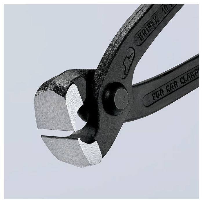 Kìm càng cua, chuyên dùng siết cổ dê KNIPEX 10 98 I220 chiều dài 220mm, mạ đen nhám, tay cầm bọc nhựa kháng dầu mở