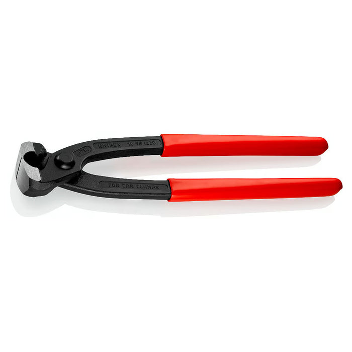 Kìm càng cua, chuyên dùng siết cổ dê KNIPEX 10 98 I220 chiều dài 220mm, mạ đen nhám, tay cầm bọc nhựa kháng dầu mở