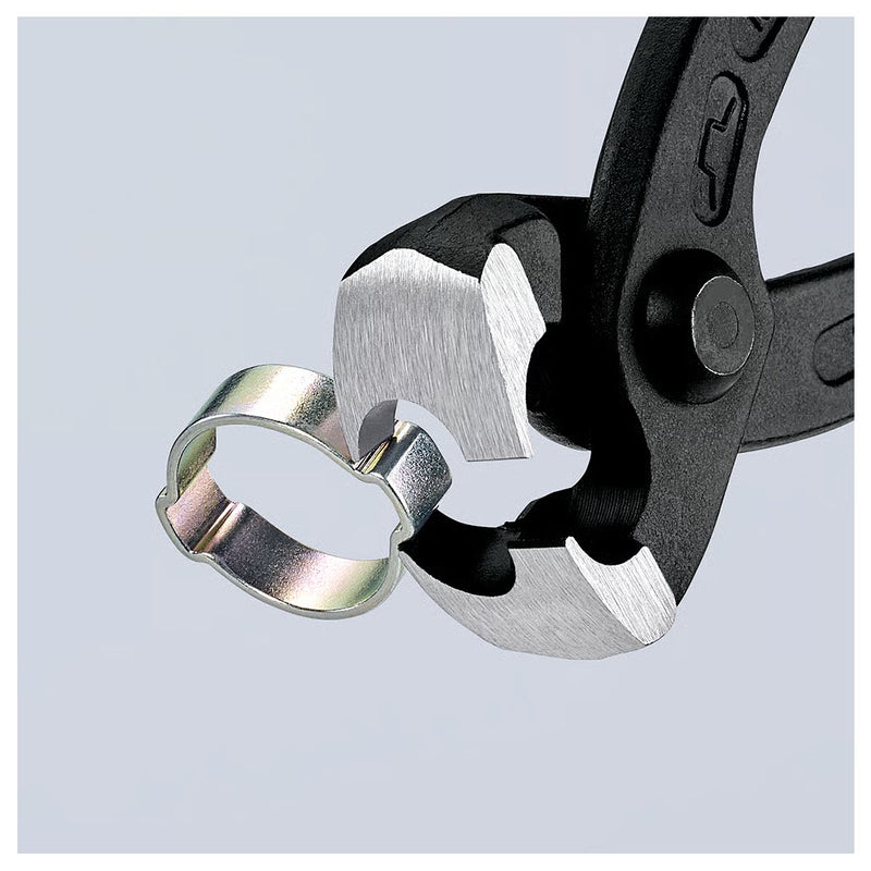 Kìm càng cua, chuyên dùng siết cổ dê KNIPEX 10 99 I220 chiều dài 220mm, mạ đen nhám, tay cầm bọc nhựa kháng dầu mở